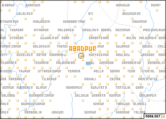 map of Ābādpur