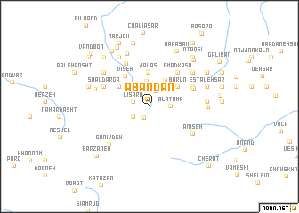 map of Ābandān