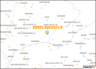map of Abarlāq-e Soflá