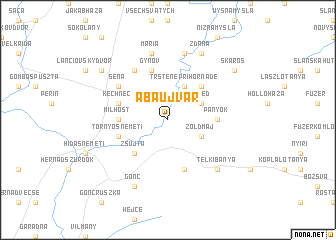 map of Abaújvár