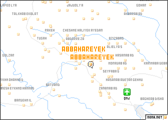 map of Āb Bahār-e Yek