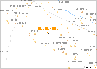 map of Abdālābād