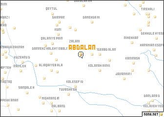 map of Āb Dālān