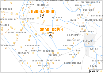 map of ‘Abd al Karīm