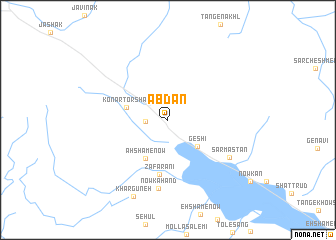 map of Ābdān