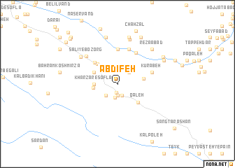 map of Āb Dīfeh