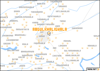map of Abdul Khāligwāla