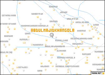 map of Abdul Majid Khān Gola