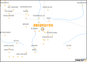 map of Āb Korū\