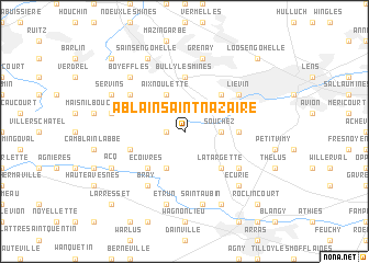 map of Ablain-Saint-Nazaire