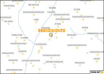 map of Abokoidiokro