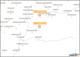 map of Aboukro