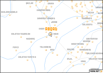 map of Āb Qad