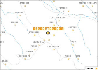 map of Abra de Tapacarí