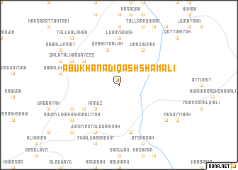 map of Abū Khanādiq ash Shamālī