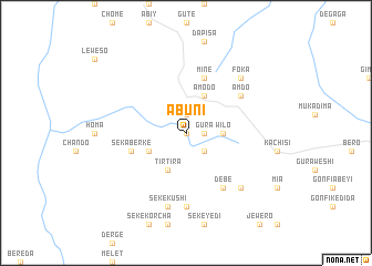 map of Ābunī