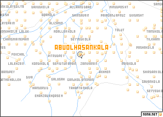 map of Abū ol Ḩasan Kalā