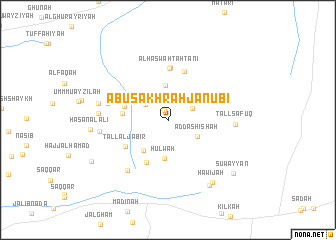 map of Abū Şakhrah Janūbī