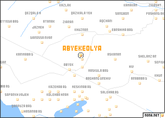 map of Ābyek-e ‘Olyā