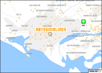 map of Abyssinia Lines