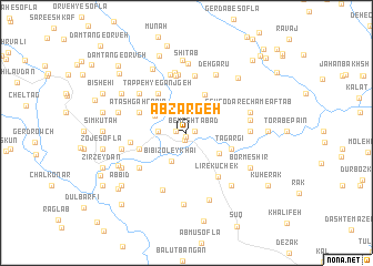 map of Āb Zargeh