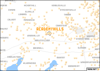 map of Academy Hills