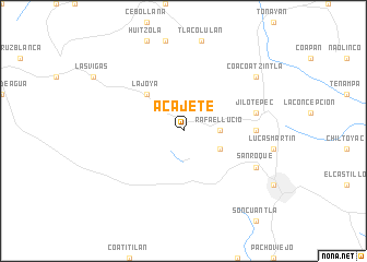 map of Acajete