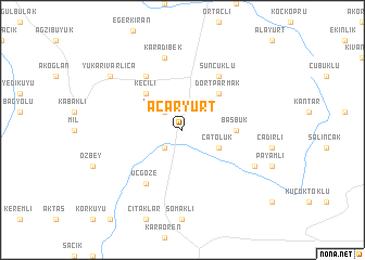 map of Acaryurt