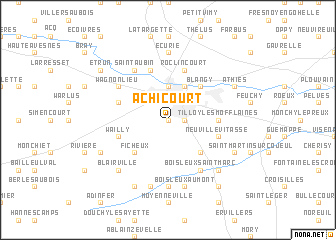 map of Achicourt