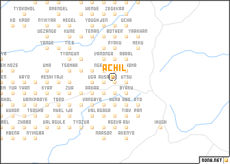 map of Achil