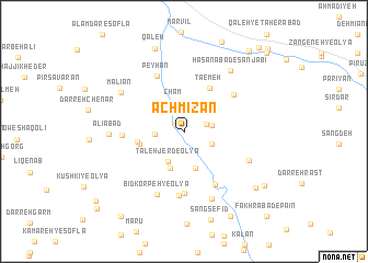 map of Āchmīzān