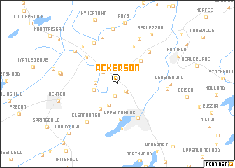 map of Ackerson