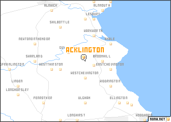map of Acklington