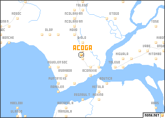 map of Acoga