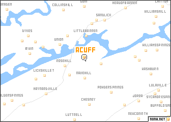 map of Acuff
