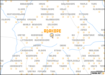 map of Adakopé