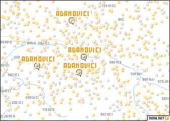 map of Adamovići