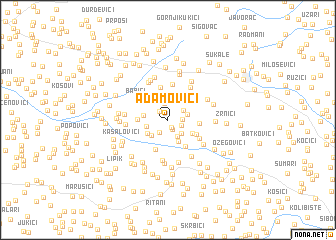 map of Adamovići