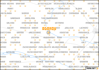 map of Adamów