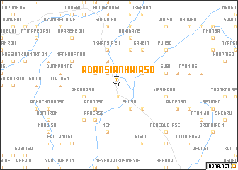 map of Adansi Anhwiaso
