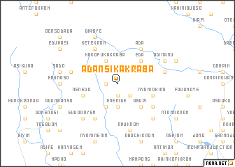 map of Adansi Kakraba