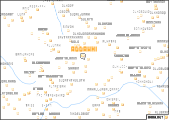 map of Aḑ Ḑawḩī