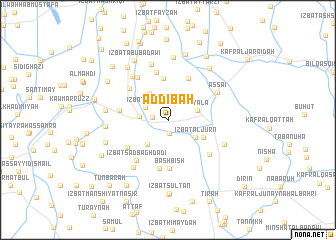 map of Ad Dībah