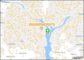 map of Addison Heights