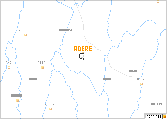 map of Adere
