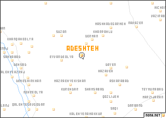 map of Ādeshteh