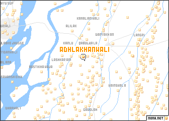 map of Adhla Khānwāli
