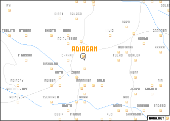 map of Ādī Āgam