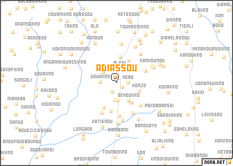 map of Adiassou