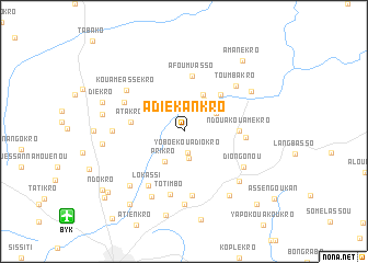 map of Adiékankro